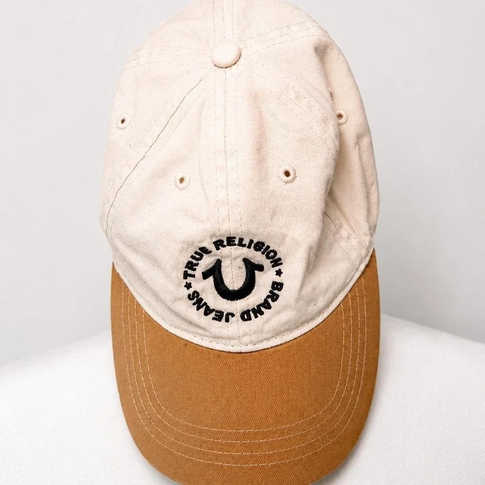 True Religion Two-Tone Embroidered Horseshoe Logo Baseball Cap